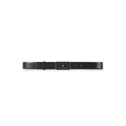 Leren Riem met Logo Plaque