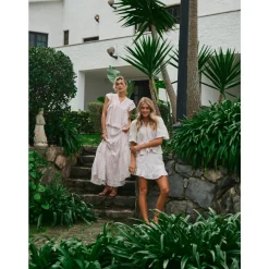 Lichtroze Voile Maxi Rok