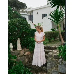 Lichtroze Voile Maxi Rok