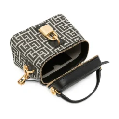 Mini tas met slot met monogramprint