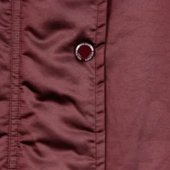 Nacht Maroon Parka Lange Jas Vrouwen