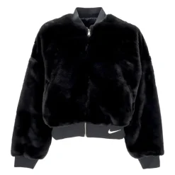 Omkeerbare Faux Fur Bomberjack Zwart