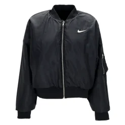 Omkeerbare Faux Fur Bomberjack Zwart