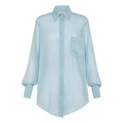 Oversized voile blouse