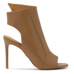 Peep toe laarzen met open neus en hiel