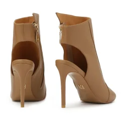Peep toe laarzen met open neus en hiel