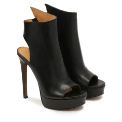 Peep toe laarzen met platform