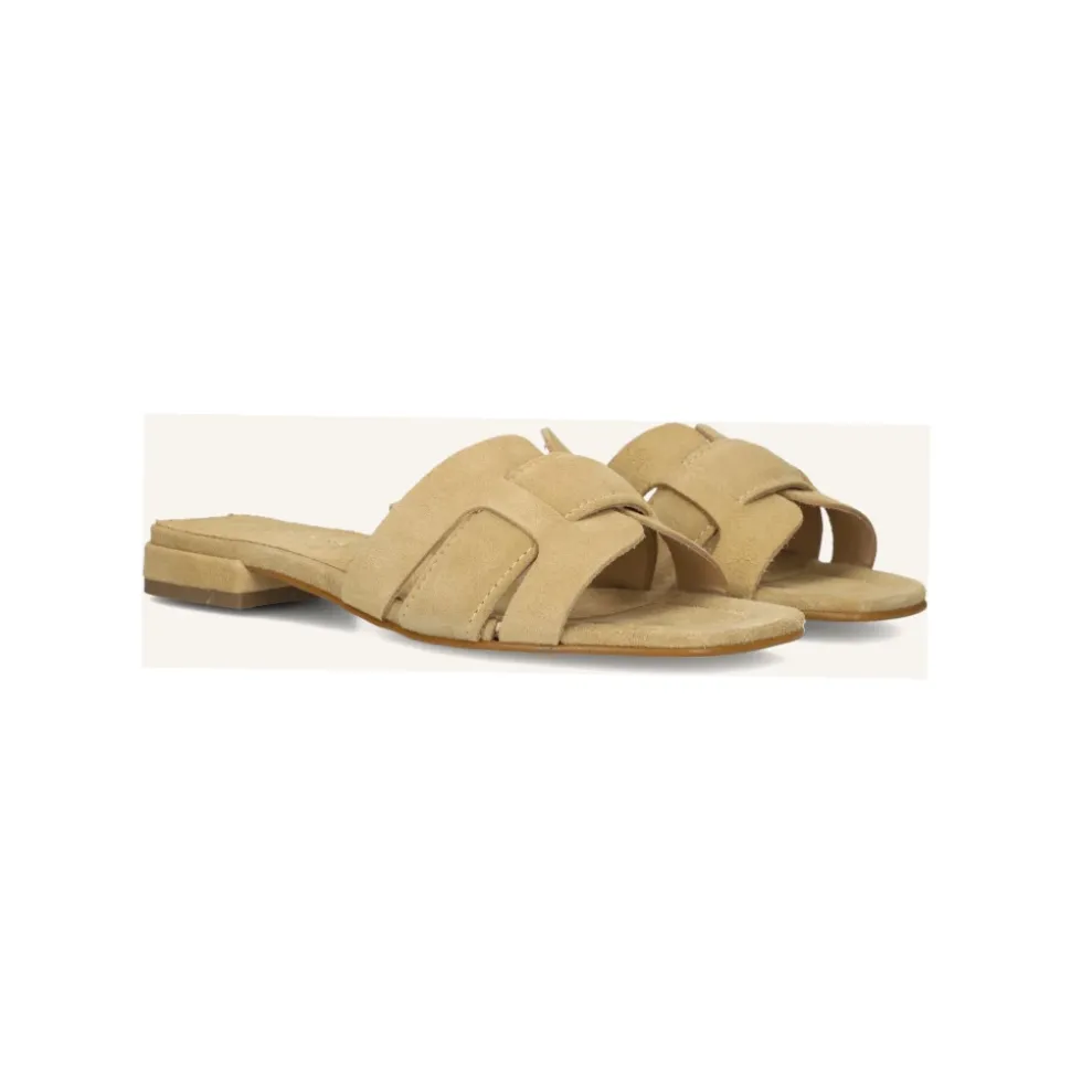 Slippers met vierkante neus