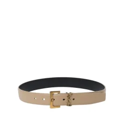 Stijlvolle Leren Riem met Gouden Gesp