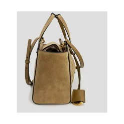 Suede Top-Handle Tas