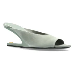 Suede Wedge Mules