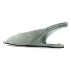 Suede Wedge Mules