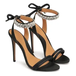 Textiel sandalen met sieradenband