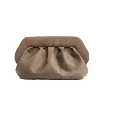 Vegan Suede Clutch in Fango