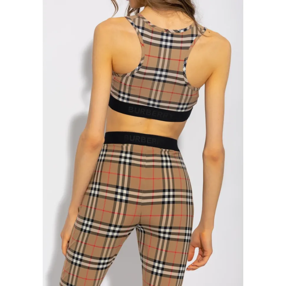 Vintage Check-Printed Sportbeha
