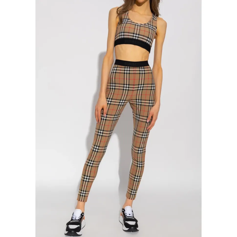 Vintage Check-Printed Sportbeha