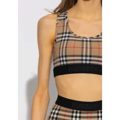 Vintage Check-Printed Sportbeha