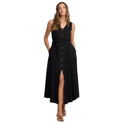 Viscose Jurk met Knopen