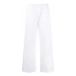 Wide Leg Silk Nylon Trousers