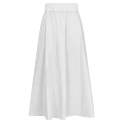 Witte Poplin Rok - Flowy Stijl