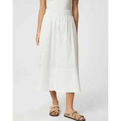 Witte Poplin Rok - Flowy Stijl