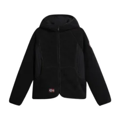 Yupik Zwarte Hoodie met Rits in Fleece