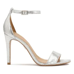 Zilver reliëfpatroon sandalen