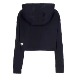 Zwarte Crop Hoodie Sportkleding Fleece