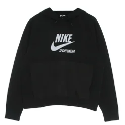 Zwarte Fleece Hoodie met Koord