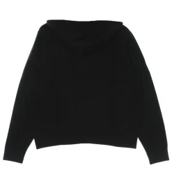 Zwarte Fleece Hoodie met Koord