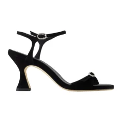 Zwarte Leren Sandalen - Celeste Stijl