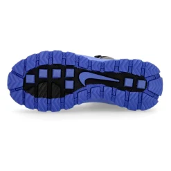 Zwarte Mid-Top Veterschoen met Blauwe Accents
