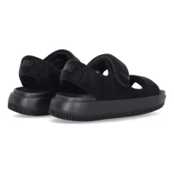 Zwarte rubberen sandalen met gevormd design