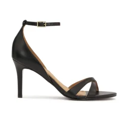 Zwarte sandalen met volledige hak
