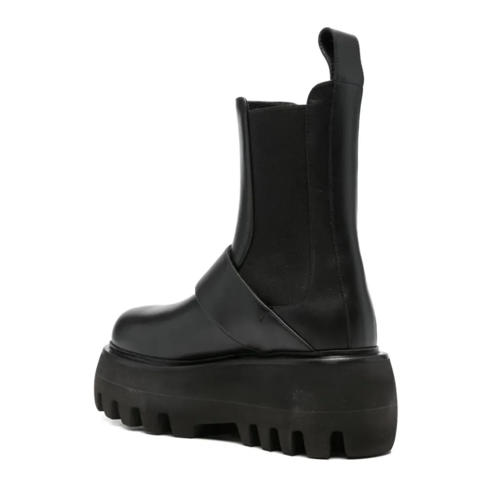 Zwarte Zijde & Nylon Laarzen