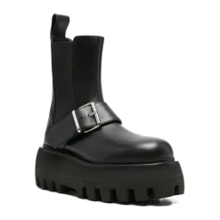 Zwarte Zijde & Nylon Laarzen