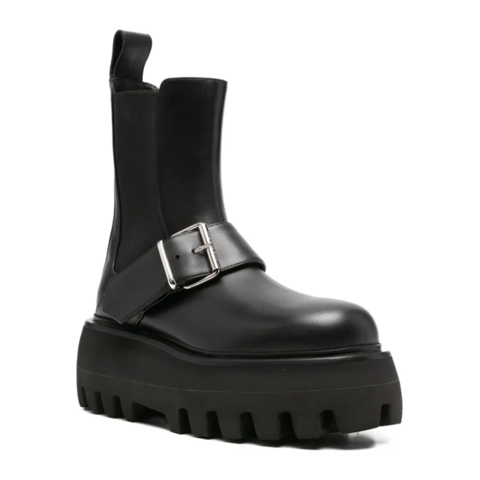 Zwarte Zijde & Nylon Laarzen