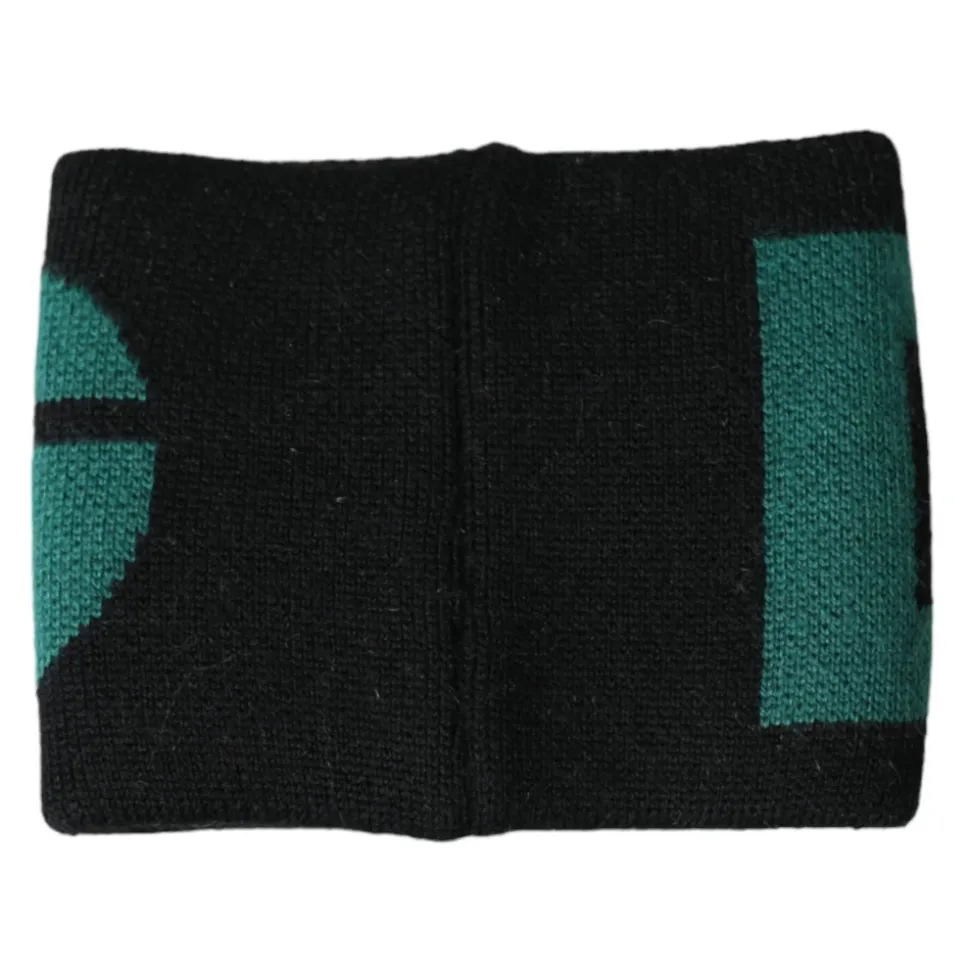 Zwart Groen Wol Logo Armband