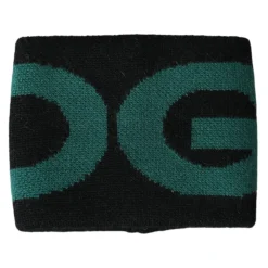Zwart Groen Wol Logo Armband