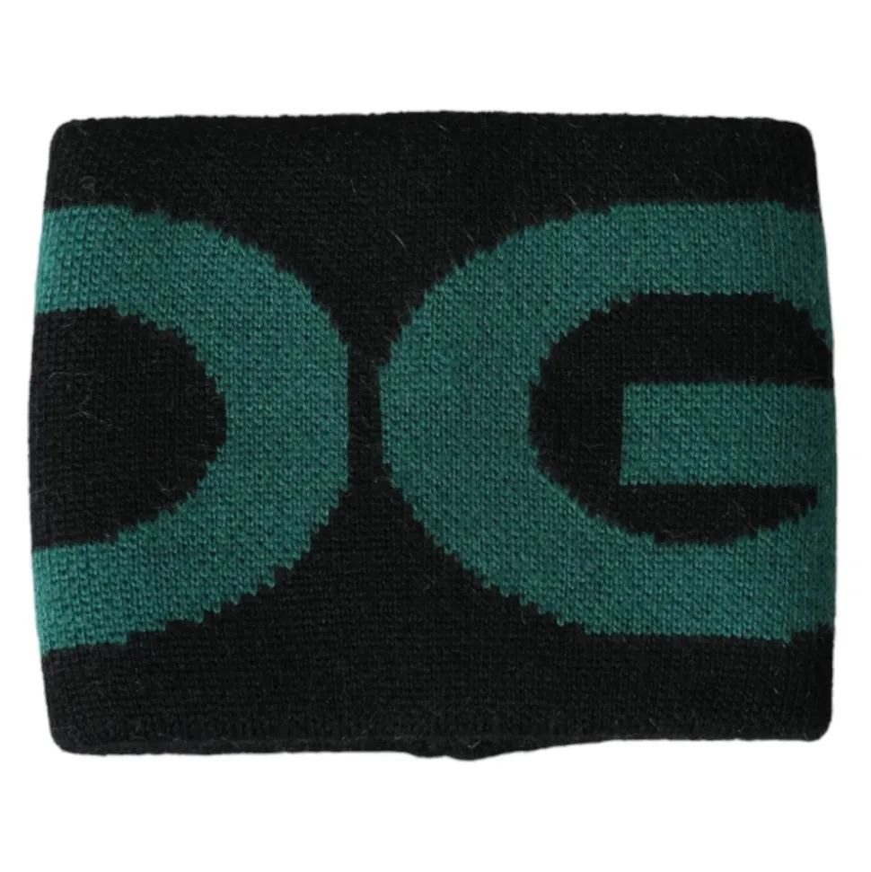 Zwart Groen Wol Logo Armband